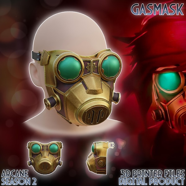 Enforcer Gasmask Arcane 3D Printer Files Digital Product