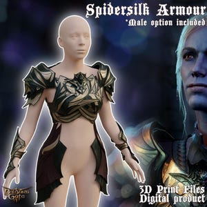 Fantasy Minthara/Astarion Spidersilk Armor Baldrus Gate 3 3D-printerbestanden digitaal product