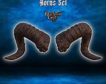 Dis Coils-cosplayhoorns Baldurs Gate 3 3D-printerbestanden digitaal product