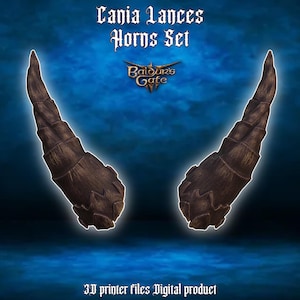 Cania Lances cosplay horns Baldurs Gate 3 3D Printer Files Digital Product