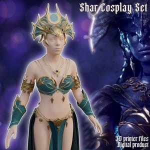 Fantasy Shar Cosplay Accessories Baldurs Gate 3 3D Printer Files Digital Product
