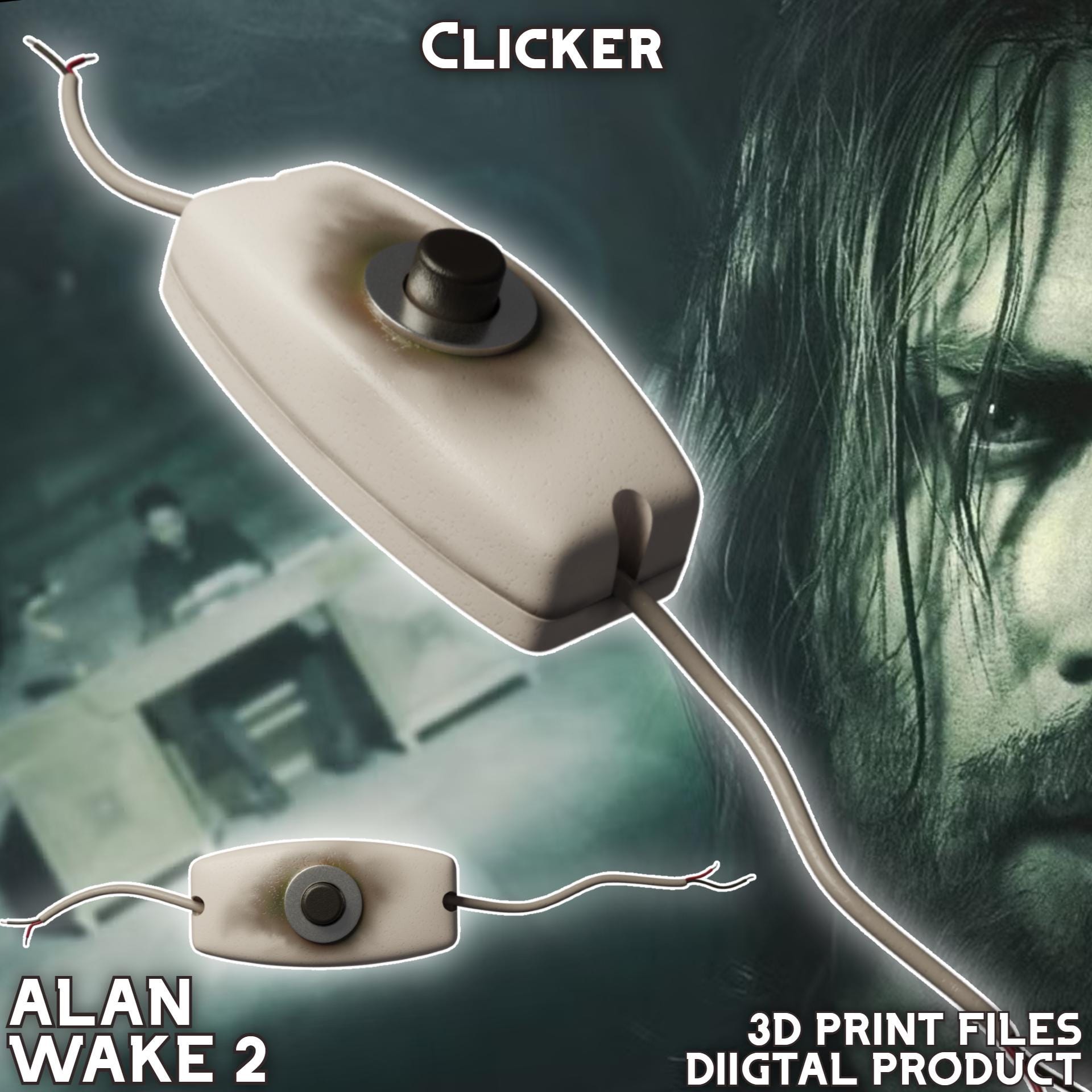 Clicker From Alan Wake 2 3D Printer Files Digital Product - Etsy