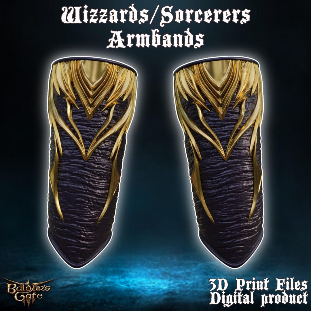 Fantasy Sorcerers Cosplay Armbands Baldurs Gate 3 3D Printer Files
