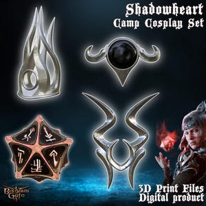 Fantasy Shadowheart Camp Outfit Cosplay Accessories Baldurs Gate 3 3D Printer Files Digital Product