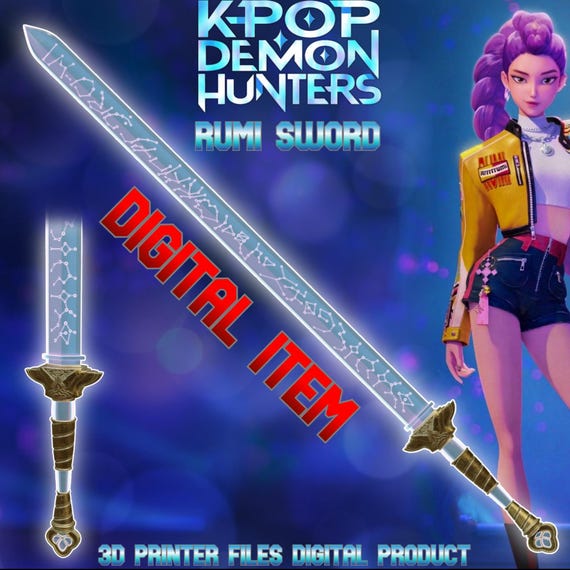 Acheter Kpop Hunter Cosplay Épée Longue Accessoire Costume D'Halloween Fête Inspiré Anime Chasseurs Stiletto Arme Accessoire De Jeu De Rôle Objet De Collection Pour Fans