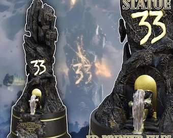 Monolito de pintora inspirado en Clair Obscur: Archivos para impresora 3D Expedition 33 (Producto digital)