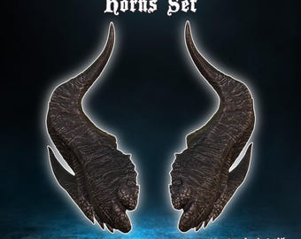 Fantasy Tiefling Stocky Prongs Cosplay Hoorns Baldurs Gate 3 3D-printerbestanden Digitaal product