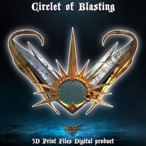 Fantasy Circlet of Blasting Baldurs Gate 3 3D Printer Files Digital Product