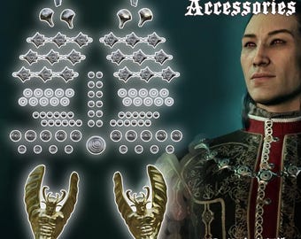 Fantasy Cazador Szarr Accessories cosplay set 3D Printer Files Digital Product