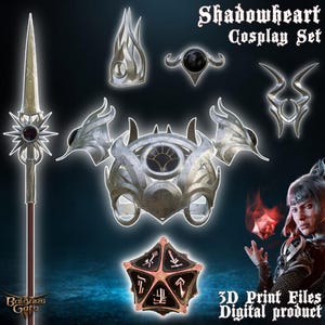 Fantasy Shadowheart Ultimate Cosplay Set Baldurs Gate 3 3D Printer Files Digital Product