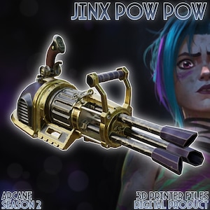 Jinx Pow Pow Arcane 3D Printer Files Digital Product