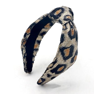 Adult Leopard Knotted Headband