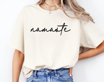 Simple Namaste T-Shirt, Subtle Statement Shirt, Spiritual Apparel, Gift for Minimalists, Crewneck