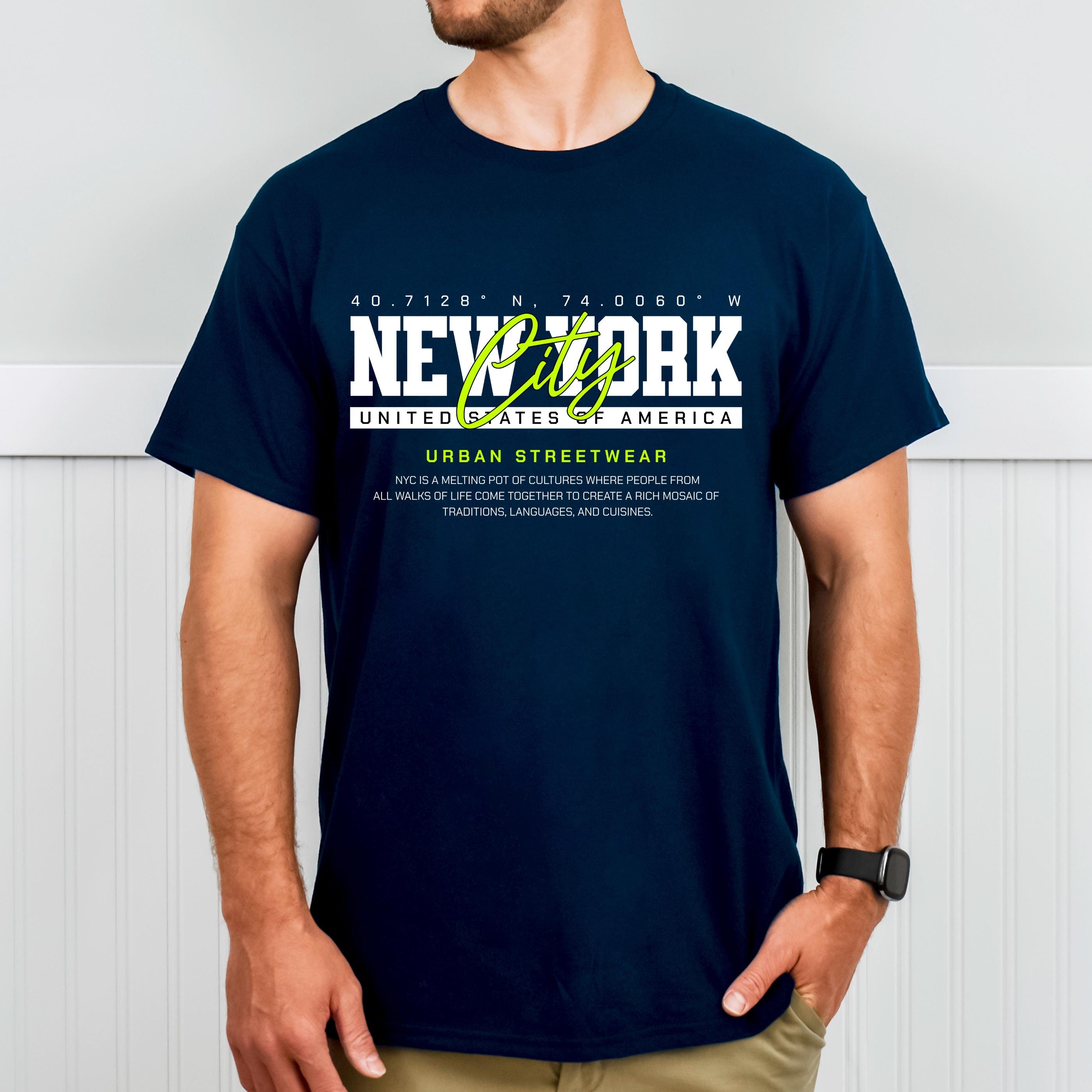 New York City T-shirt, Urban Streetwear Shirt for Men, NYC