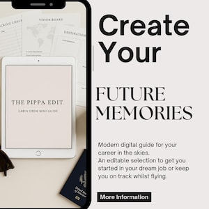 Currículum vitae moderno y editable para tripulantes de cabina con carta de presentación adicional.