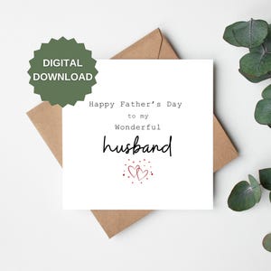 Biglietto d'auguri stampabile per la festa del papà per il marito, biglietto d'auguri digitale per la festa del papà, biglietto di auguri per la festa del papà, biglietto d'auguri per la festa del papà per il marito, biglietto per lui