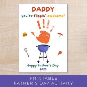 Printable Father&#39;s Day Handprint Activity, DIY Craft Gift for Dad, Craft for Kids, Father&#39;s Day Printable, Gift For Dad Father&#39;s Day 2025