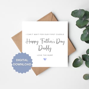 Biglietto d'auguri per la festa del papà stampabile da The Bump per il futuro papà, biglietto d'auguri per la festa del papà, biglietto digitale scaricabile, biglietto fai da te per la festa del papà 2025