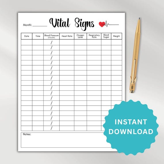 Printable Stemmer Sign Chart.pdf Printable Vital Signs Chart