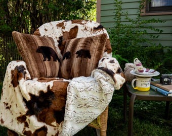 Minky Throw – Reversible Luxury Cuddle Blanket, 58"x70"