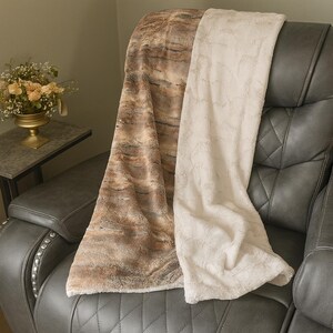 Lap Minky Throw – Reversible Luxury Cuddle Blanket, 34"x58"