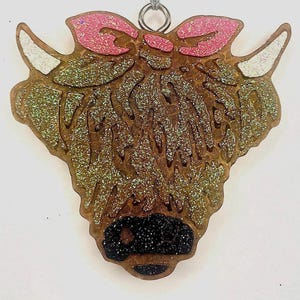 Ambientador para coche Highland Cow // Ambientador Highland Cow