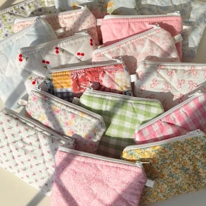 Mini clutch wallet / quilted zipper pouch / keychain bag variety / cosmetic lipstick wallet pouch / small card holder / cosmetic pouch /