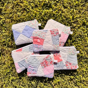 Mini clutch wallet / quilted zipper pouch / keychain bag variety / cosmetic lipstick wallet pouch / small card holder / cosmetic pouch /