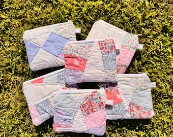 Mini clutch wallet / quilted zipper pouch / keychain bag variety / cosmetic lipstick wallet pouch / small card holder / cosmetic pouch /