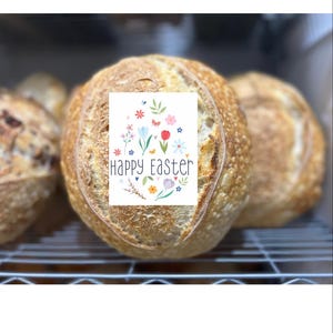 Happy Easter   Wafer Paper- Includes 1 edible image - Sourdough edible image-  Easter