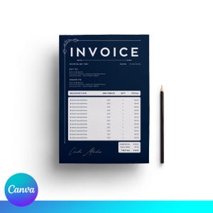 Invoice Template | Editable Invoice | PDF Invoice Template | Small Business Billing | Canva Invoice | Digital Download | Canva Editable