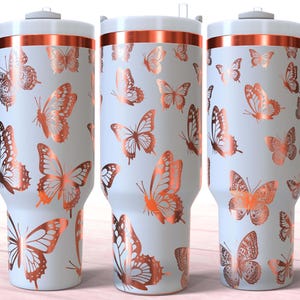 Butterfly Tumbler Laser Engrave Design: 40oz Full Wrap (Digital Download)