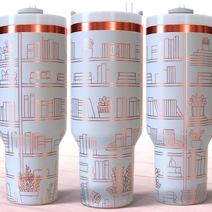 Buch Tumbler Wrap SVG: Laser graviert 40oz Full Wrap (Digitaler Download)