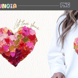 Let Love Shine: png met hoge resolutie voor sublimatie en handwerk | Hartsublimatie, png-bestand | Digitale download Valentijnsdag