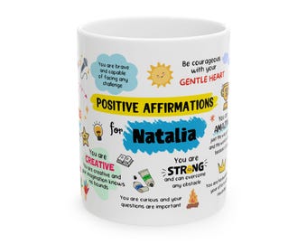 Mental Health mug Daily Affirmations| Inspirational Coffee Cup | Uplifting Gift for Friends, Teachers & Self-Love