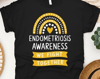Endometriosis Awareness Shirt | Endo Warrior T-shirt | Endo strong, Spoonie shirt, Invisible Illness | Yellow Ribbon | Endo March