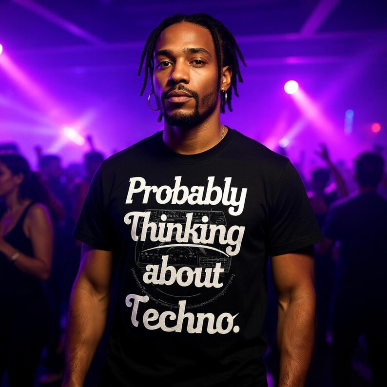 Techno Shirt | Funny EDM Hard Techno House Music Tee | Techno Rave Outfit | DJ Fastival Outfit Melodic Deep House Techno Club Concert Shirt image 2