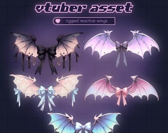 Reactive Rigged Succubus Wings for Vtube Studio - 5 Wing Sets - Vtuber Items