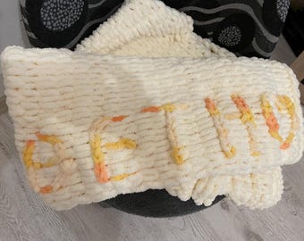 Manta de bebé personalizada tejida a mano: Hilo hipoalergénico