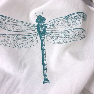 cotton scarf with dancing Dragonflies image 3