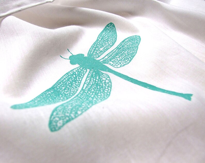 cotton scarf with dancing Dragonflies image 1