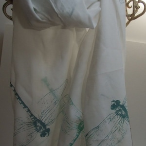 cotton scarf with dancing Dragonflies image 5