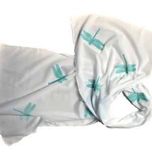 cotton scarf with dancing Dragonflies image 4
