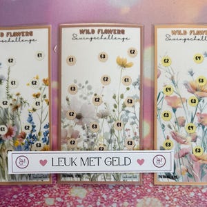 Wild Flowers 3 x A6 spaarchallenge
