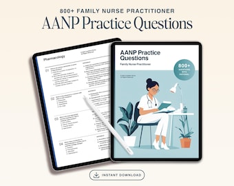 AANP FNP Exam Prep 2026: 800+ Nurse Practitioner Practice Questions (Digital Download PDF)