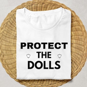 人形を守るシャツ、おもしろい保護Tシャツ、女の子の保護Tシャツ、強い女の子へのギフト、ダークな女性の力、自己防衛Tシャツ