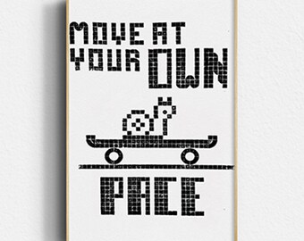 Move at your own Pace - Lego Relief Print | Hand printed and signed | Limited Edition Prints | Unquie Gift | Lego lover | Snail