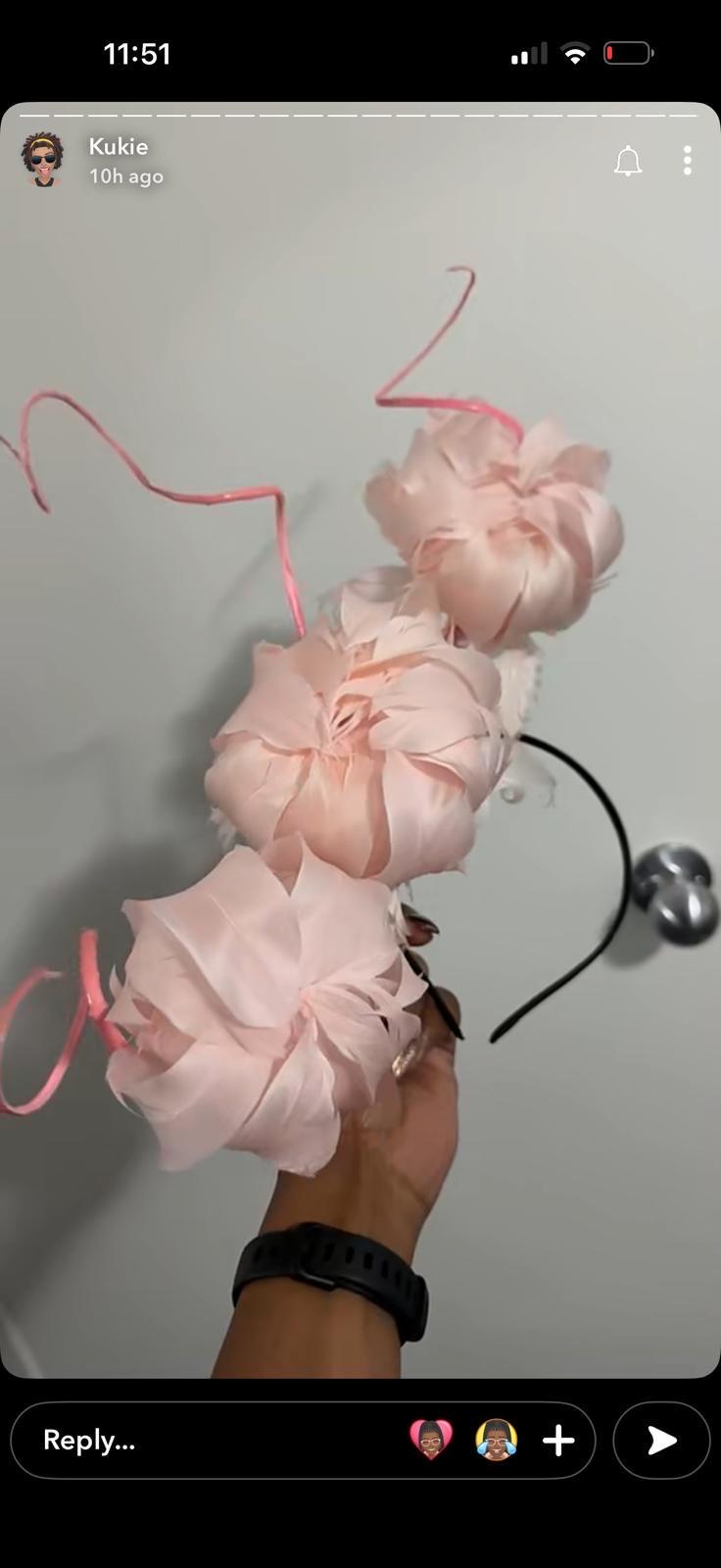 Peony Feather Flower Fascinator - Etsy display picture 2