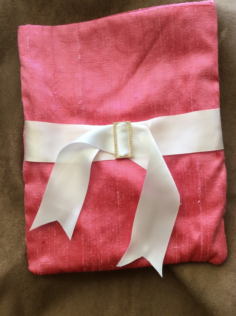 Groom's Smash Glass Pouchbright Pink Silk Dupioni Etsy