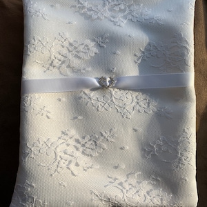 FREE shipping Smash Glass Pouch--Satin, Chantilly lace, Rhinestone buckle